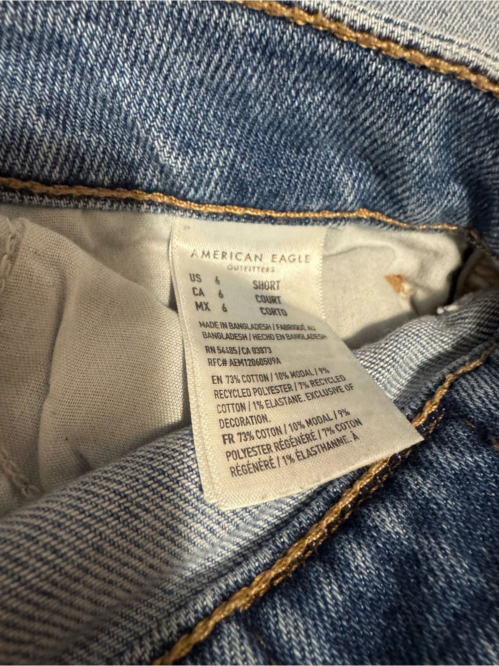 American Eagle Outfitters Medium Blue Mom Jean Size 6 Short - Picture 7 of 8